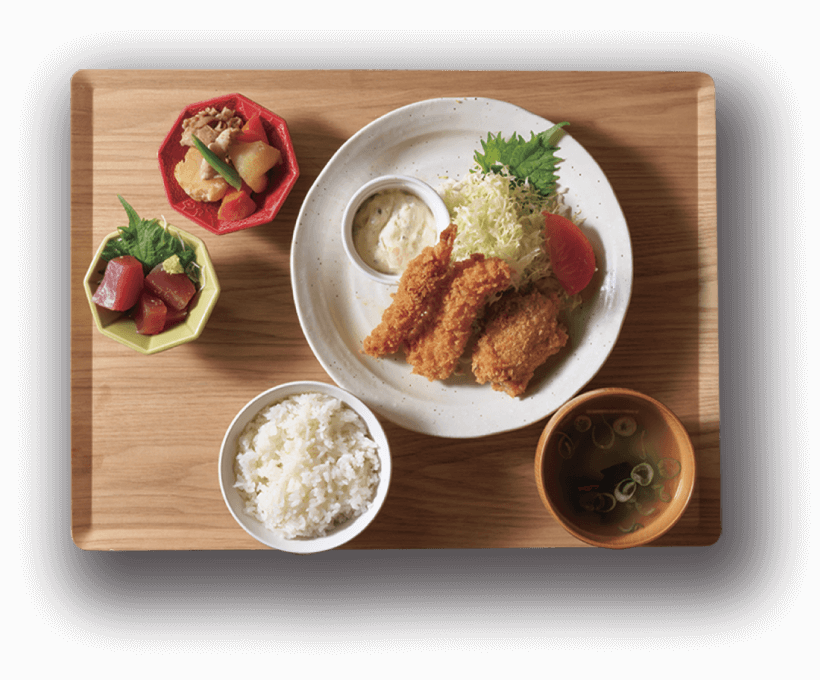 鯵と海鮮フライ定食